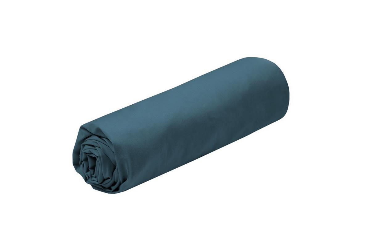 SPANNBETTLAKEN Baumwolle Elysée - Blau, Naturmaterialien (200/180cm)