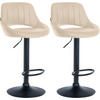 BARHOCKER 2er Set Lederlook creme - Creme, Textil (47/85/48cm) - CLP