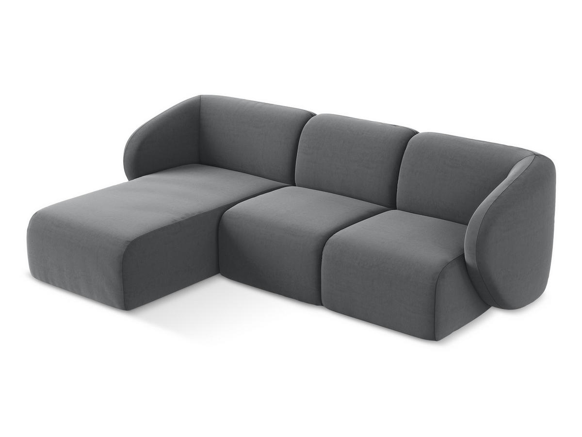 3-SITZER SOFA Samt Stoff Blau - Türkis/Schwarz, Holzwerkstoff/Kunststoff (244/75/94cm) - Makamii