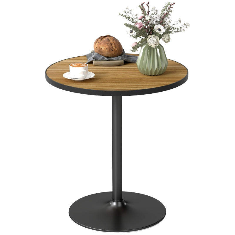 ESSTISCH 70/70/76 cm eiche platzsparend mit stabiler Rundbasis aus Holz - Eichefarben, Holz (70/70/76cm) - OKWISH