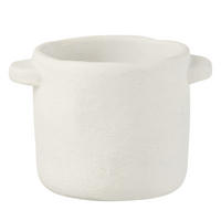 BLUMENTOPF GUSTAVE - Töpferei - Weiß - S - 2er set - Ø 14 cm - Weiß, Keramik (14/12cm) - J-Line