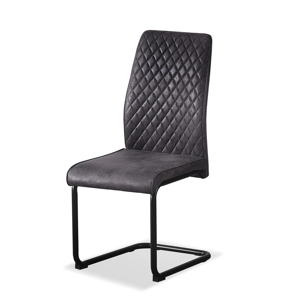 SCHWINGSTUHL THEO Anthrazit 4 Stück - Anthrazit, Textil/Metall (44/98/58cm) - B&D Home
