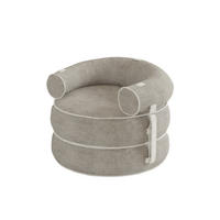 HOCKER 3-teilig - Hellgrau, Textil (80/65/80cm) - Vercart