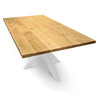 MASSIVHOLZPLATTE Eiche ERIK 260x100 cm Tischplatte rechteckig - Braun, Holz (260/100/4cm) - DELUKE