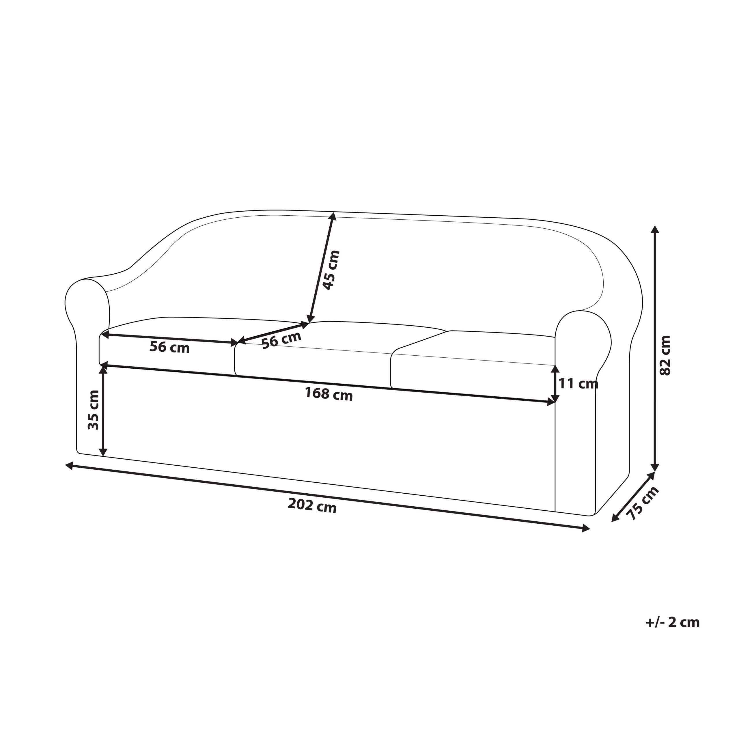 Thumbnail - Beliani Gartensofa, Natur, Naturmaterialien, 75x82x202 cm, Loungemöbel, Gartensofas