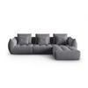ECKSOFA modular links Bloom aus Samt dunkelgrau 2 Sitzplätze - Dunkelgrau, Textil (216/332cm) - Micadoni
