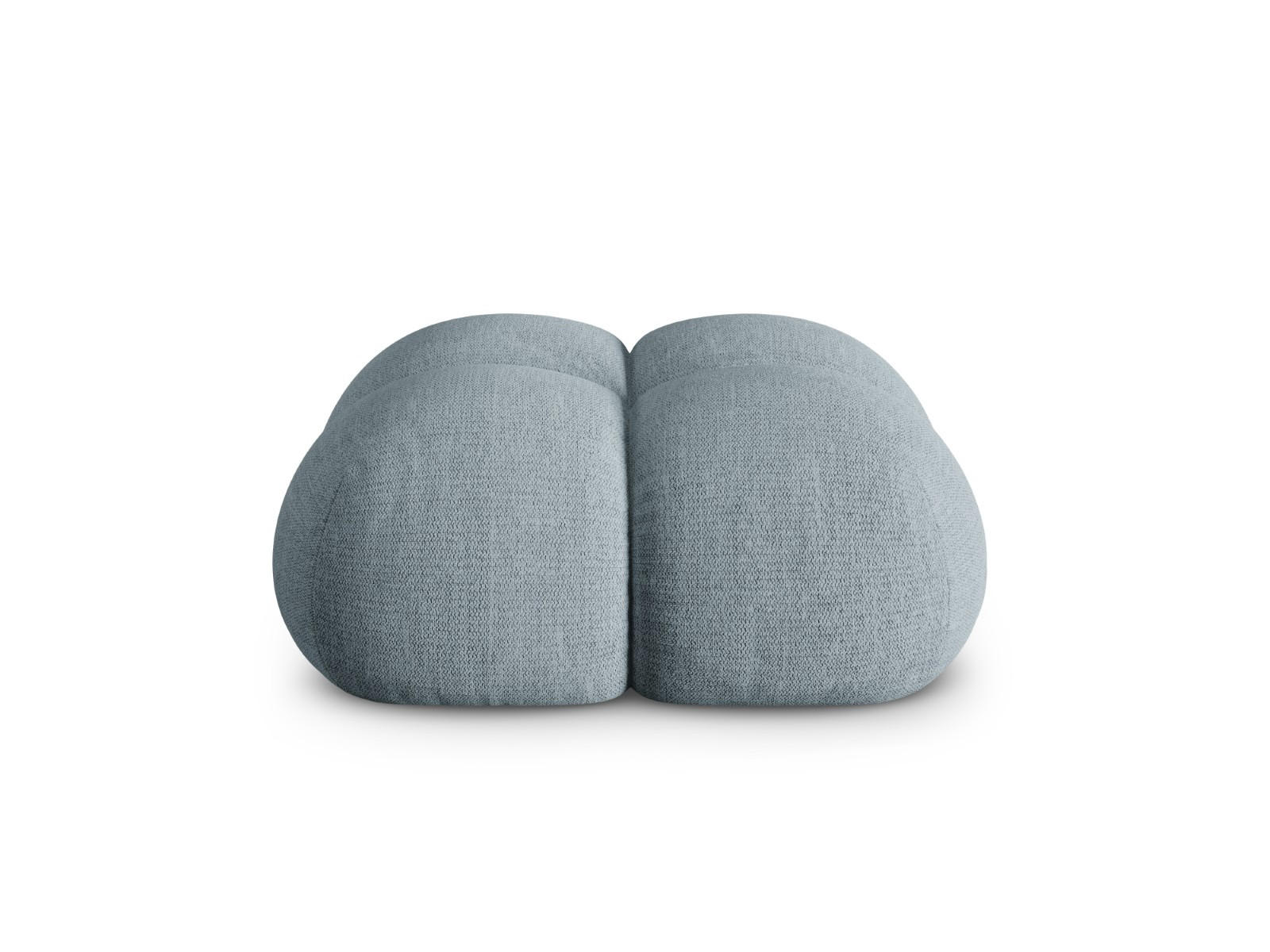 POUF Loretto aus strukturiertem Stoff pastellblau - Pastellblau, Textil (90/40/90cm) - Cosmopolitan Design