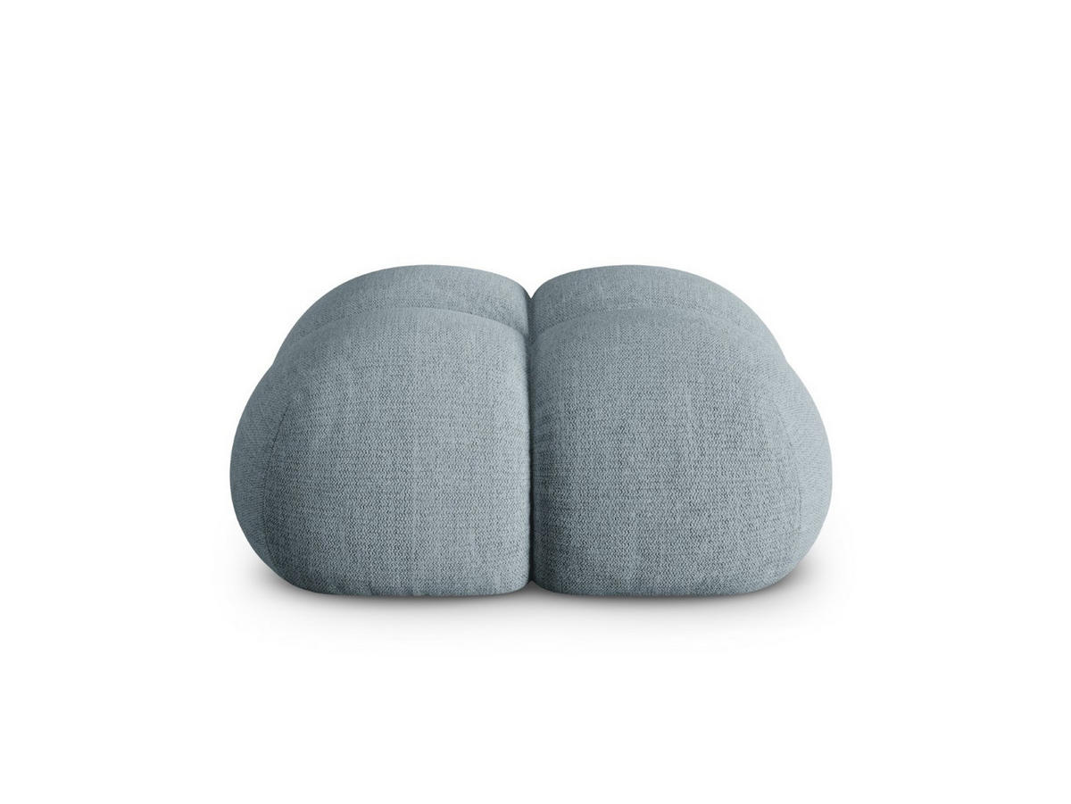 POUF Loretto aus strukturiertem Stoff pastellblau - Pastellblau, Textil (90/40/90cm) - Cosmopolitan Design