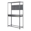 REIFENREGAL mit Arbeitsfläche und Schubfach Metal Shark NO.5 HxBxT 200 x 100 x 40 cm 6 Reifen Grau - Grau, Metall (100/200/40cm) - PROREGAL
