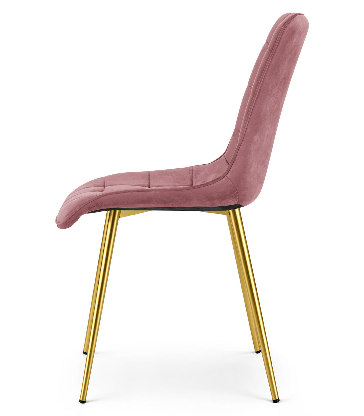 STUHL Dunkelrosa 49x60 cm SPLIT Samtbezug - Dunkelrosa, Metall (49/56/60cm)