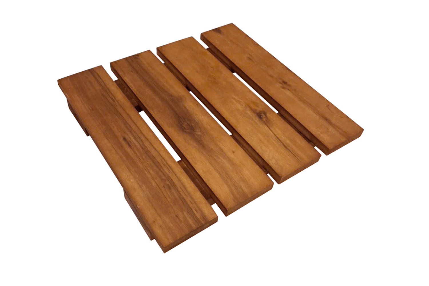 PFLANZENROLLER Eckig Akazienholz 30x30 cm, Braun - Braun, Holz (4.5cm) - dasmöbelwerk