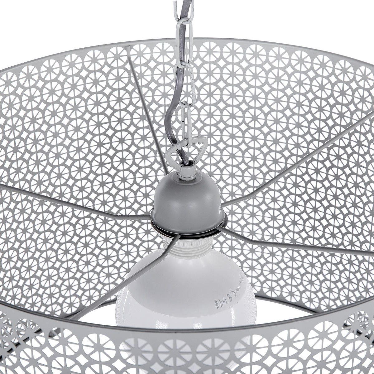 HÄNGELEUCHTE Mezen 44/44/82 cm - Grau, Metall (44/44/82cm) - Beliani
