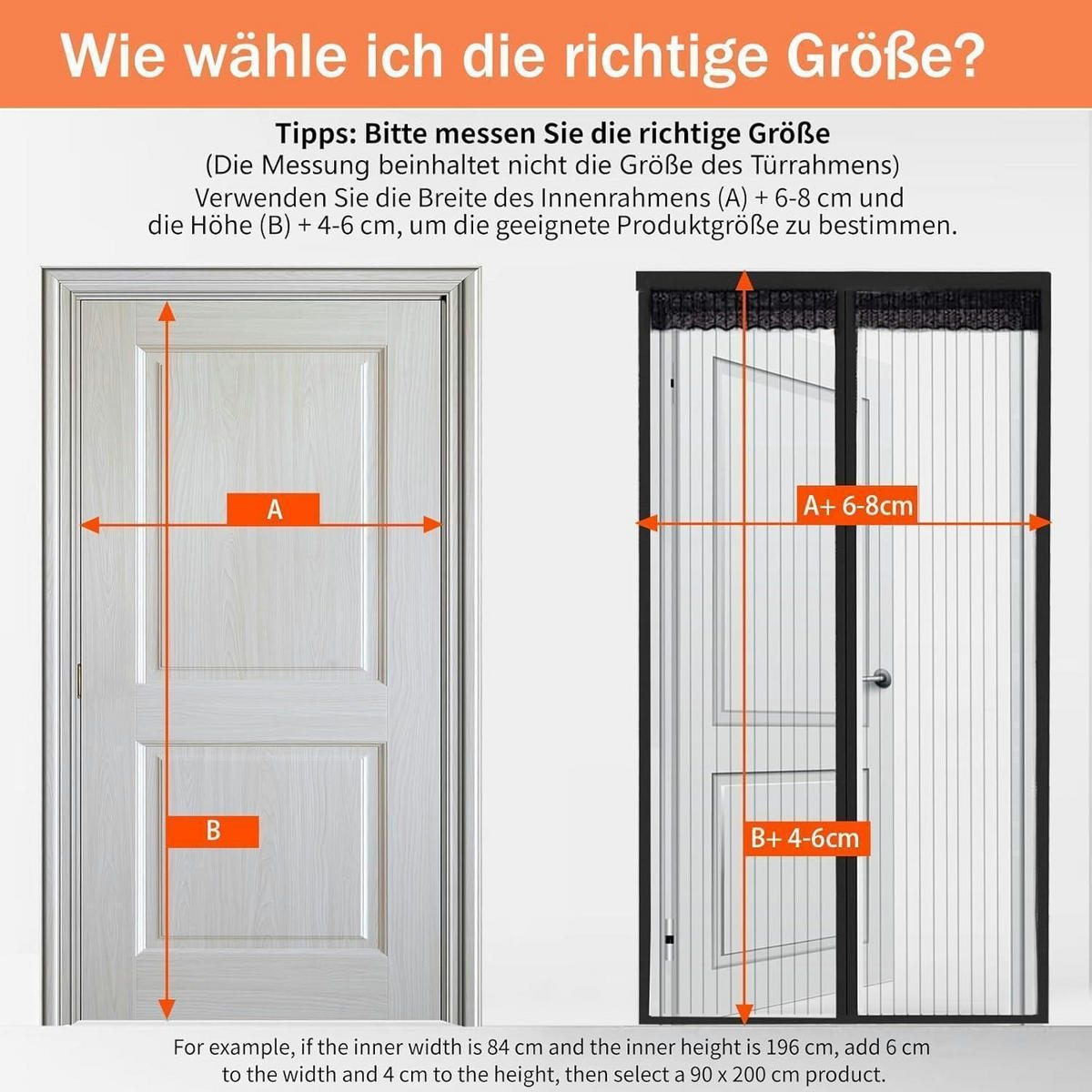FLIEGENGITTER Tür 100 x 220 cm Weiß Magnetisch Ohne Bohren - Weiß, Textil (100/1/220cm)