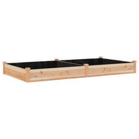 HOCHBEET mit Einsatz 240x120x25 cm Massivholz Tanne - Naturfarben, Holz (240/25/120cm)