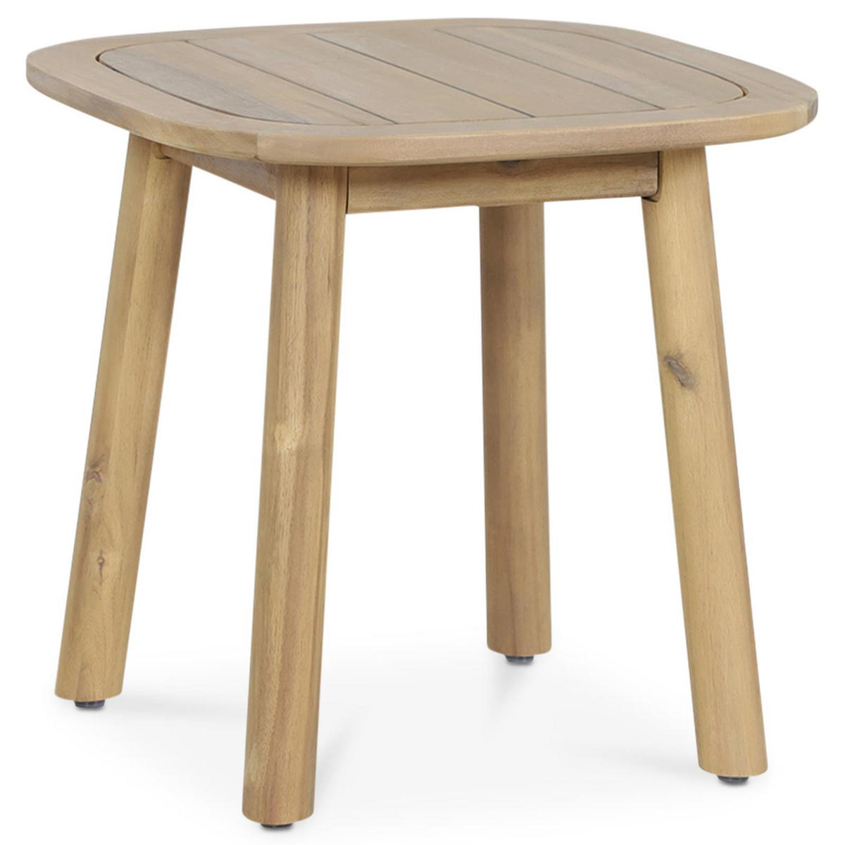 GARTENLIEGE MIT BEISTELLTISCH SURIN 2er Set beige, natur - Beige, Holz (187/30/66cm) - IDIMEX