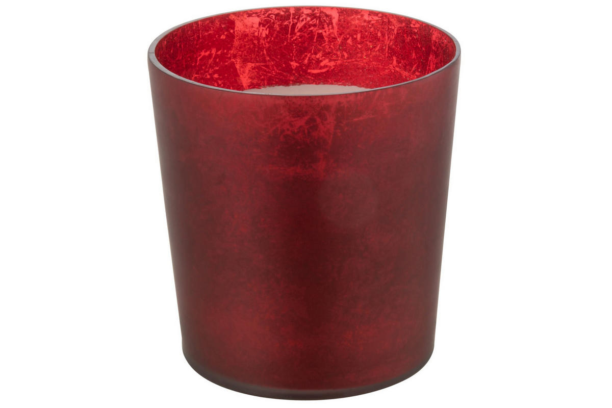 DUFTKERZE M-CHIC - Glas - Rot - L - 140 Std. - Rot, Glas (21/22cm) - J-Line
