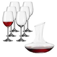 WEINGLÄSER UND DEKANTER Daily transparent 7er Set - Transparent, Glas - Leonardo Living