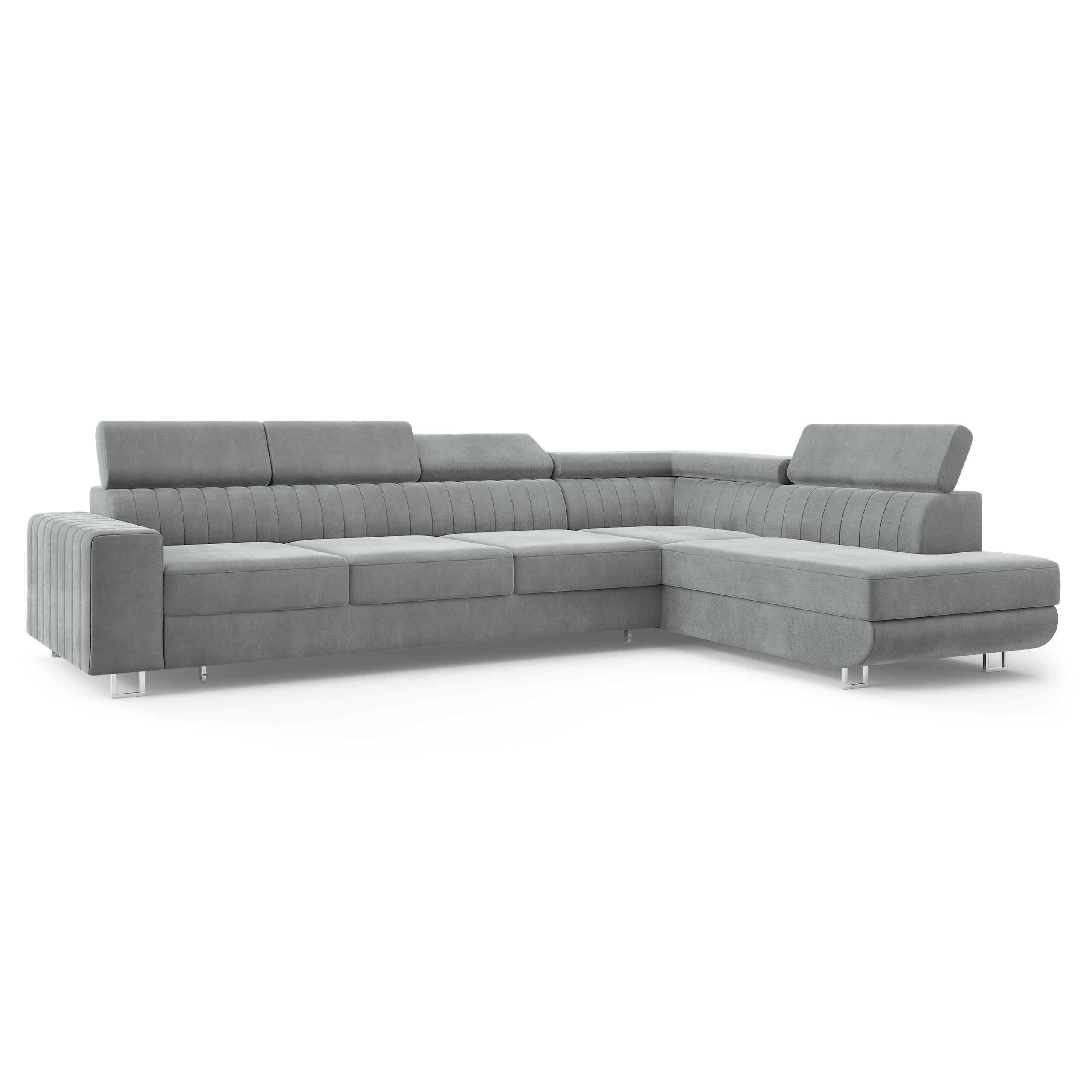 Masseno Ecksofa Hellgrau 332x190 cm