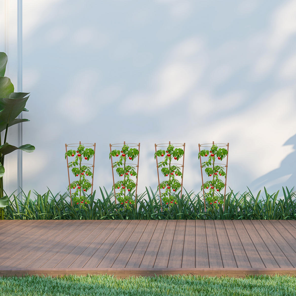 4XRANKHILFE - Braun, Kunststoff/Metall (22/45/22cm) - Relaxdays