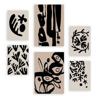 POSTER Set Mit 6 Mystik Design In Blume Zusammenfassung Ästhetische Dekorative Gemälde Für Ihr Wohnzimmer, Schlafzimmer, Zuhause A3 & A4 Rahmenlos - Klar, Papier (29/3cm) - Nacnic