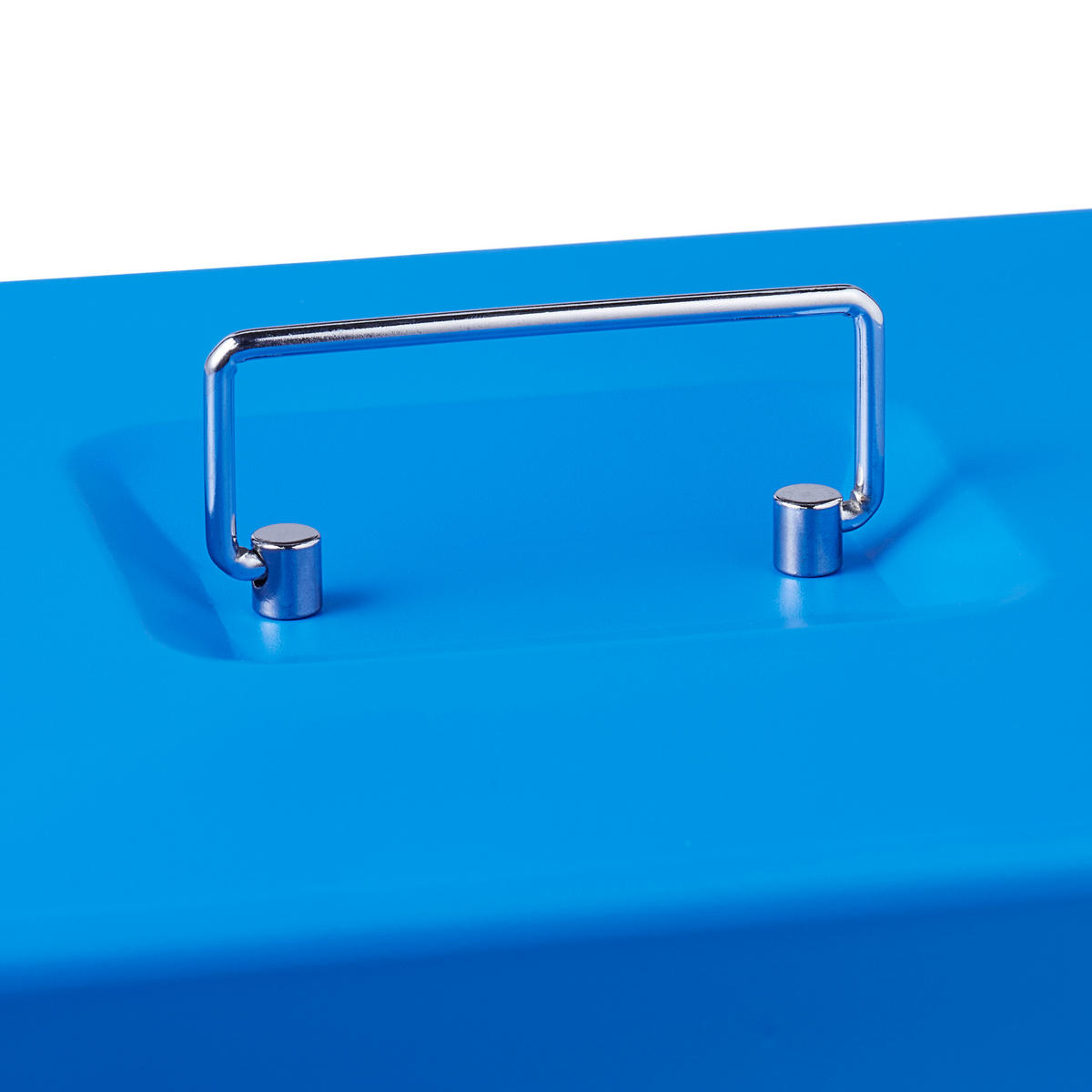 GELDKASSETTE Euro-Münzbrett - Blau, Kunststoff/Metall (30.5/8.5/25cm) - Relaxdays