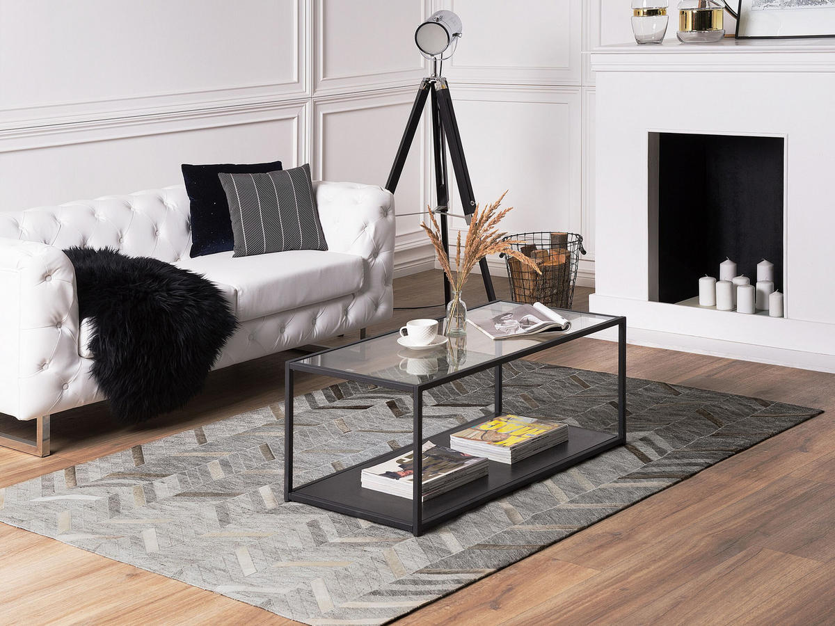 KURZFLOR-TEPPICH Arkum 200/140 cm - Grau, Naturmaterialen (140/200cm) - Beliani