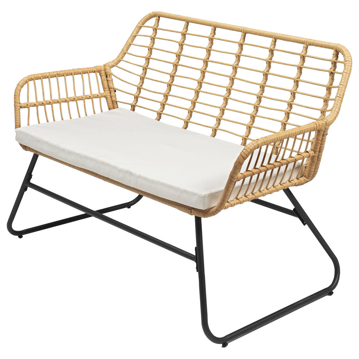 GARTENMÖBEL Tiga Creme 4 Plätze - Beige, Kunststoff - Happy Garden