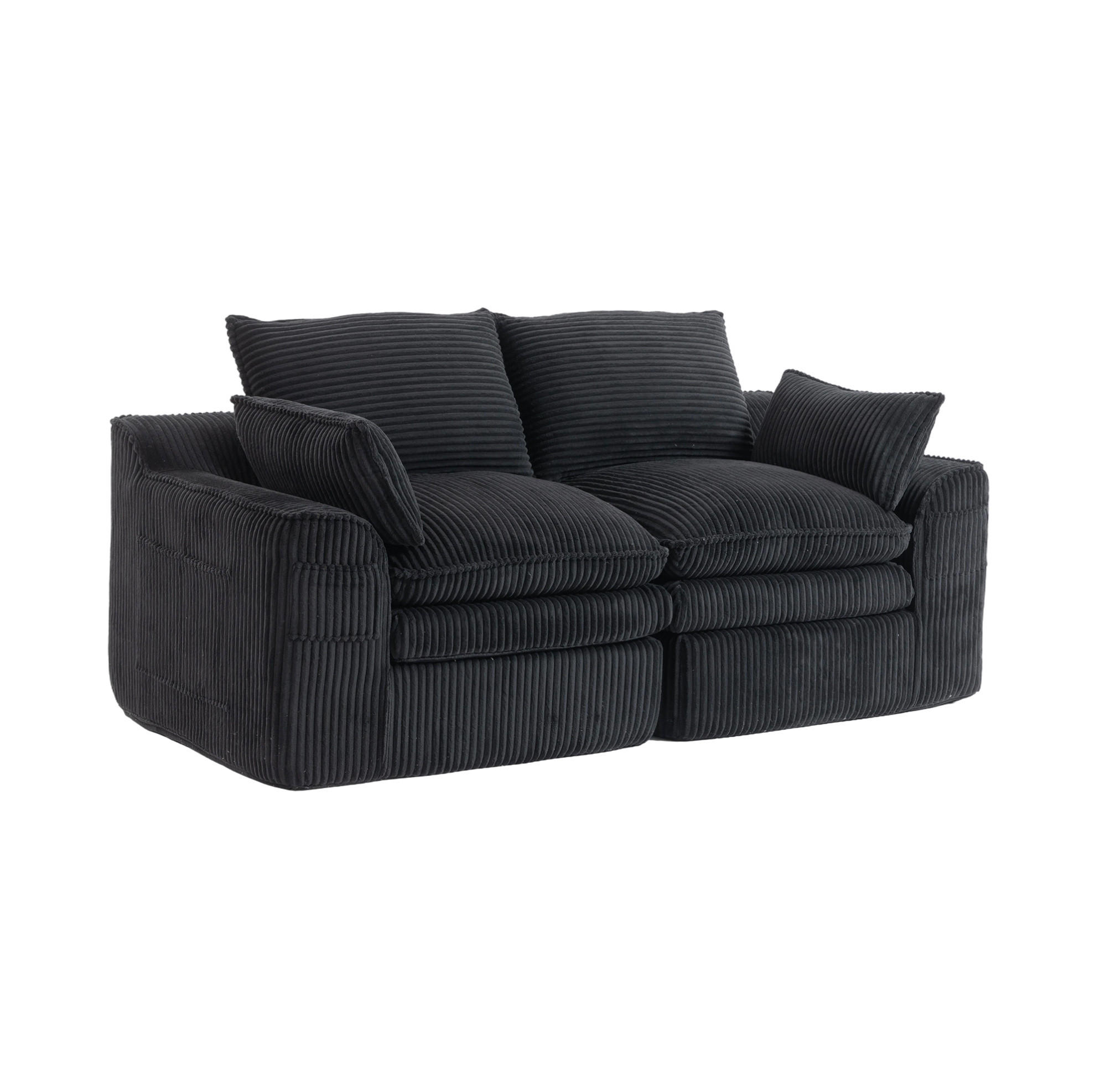 Modenvie 2-Sitzer-Sofa Schwarz 94x85x191 cm