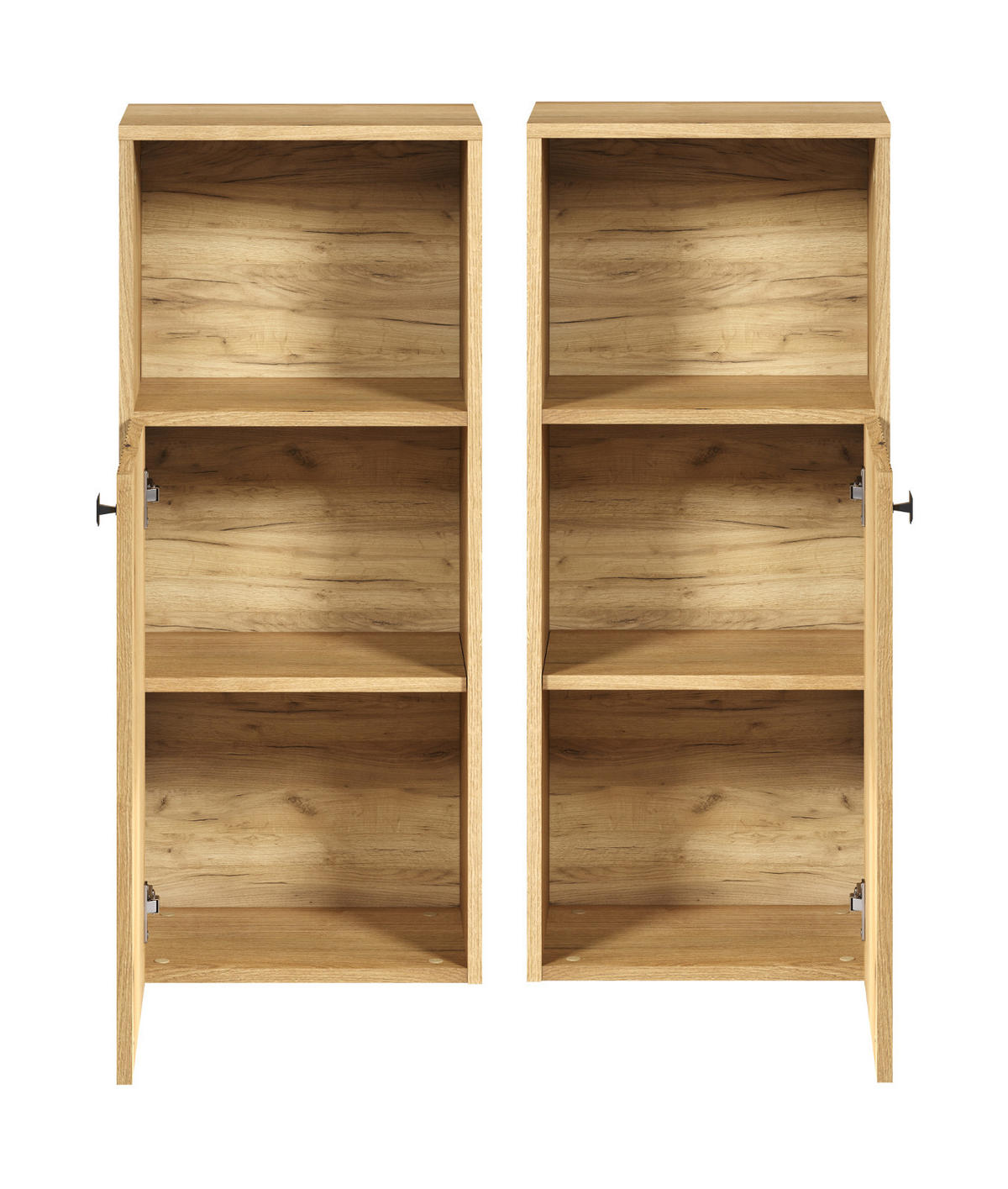 BADKOMMODE Evoke Eiche 40 x 95 cm, Badschrank mit Staboptik - Eichefarben/Schwarz, Holzwerkstoff/Kunststoff (31/95/40cm) - Top.Furn