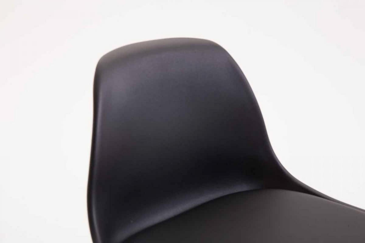 BARHOCKER Kunststoff schwarz - Chromfarben/Schwarz, Kunststoff/Metall (39/82/43cm) - CLP