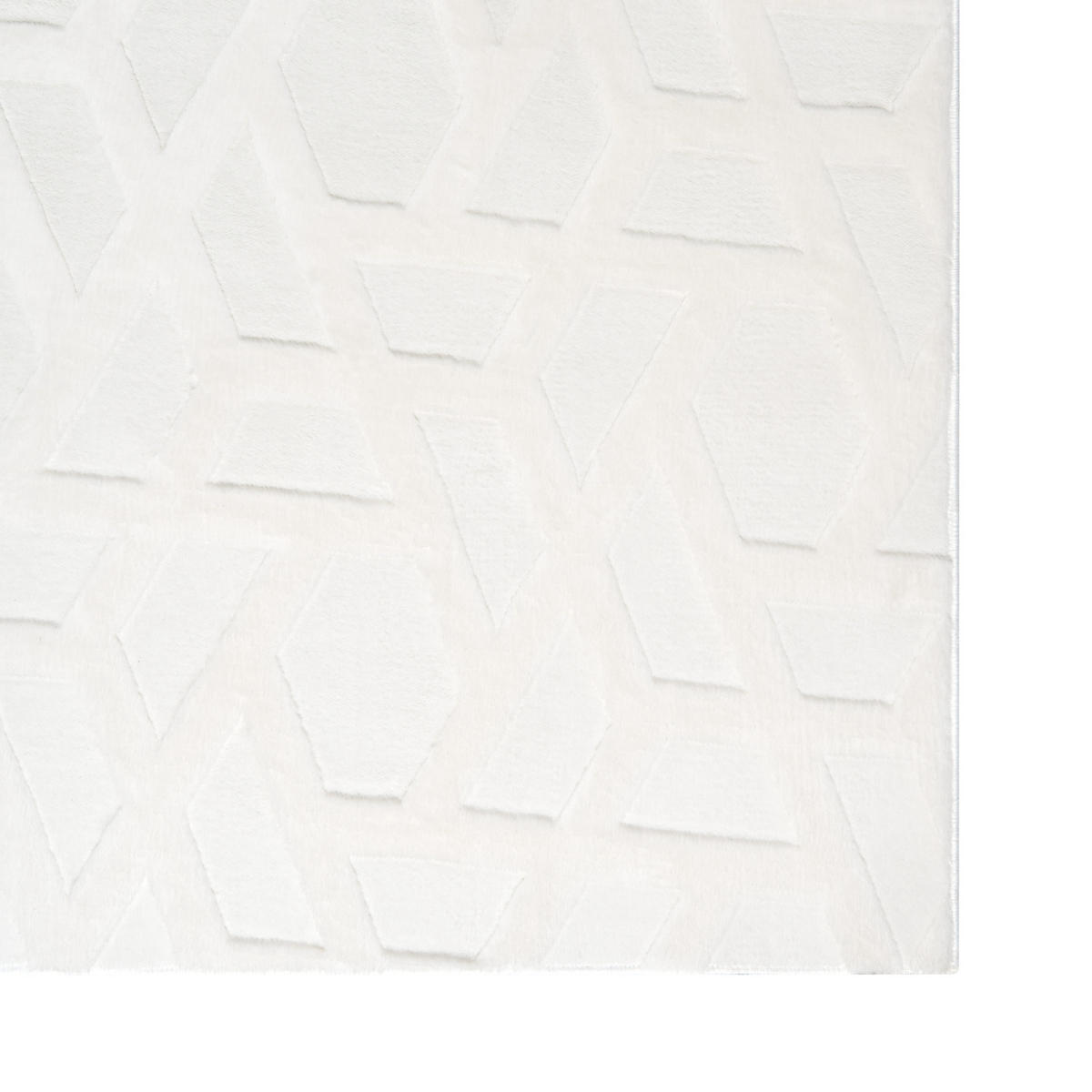 KOBEREC Krémově bílý 80/300 cm Antero - bílá/krémová, textil (80/300cm) - Beliani