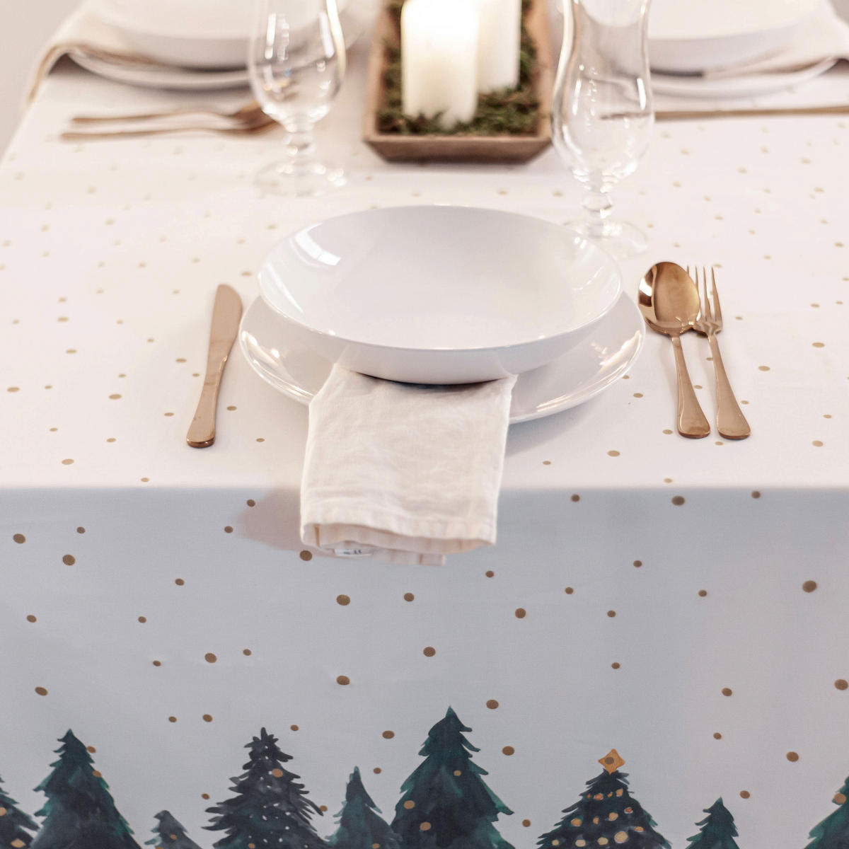 TISCHDECKE sapin 145x350 cm mehrfarbig - Multicolor, Textil (350/145/0.2cm) - Happy Friday