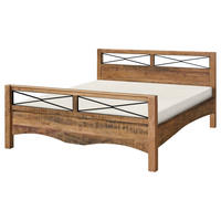 BETT Massivholz Akazie 200 x 200 x 100 natur NATURE OF SPIRIT #348 - Naturfarben, Holz (200/200cm) - Massivmoebel24