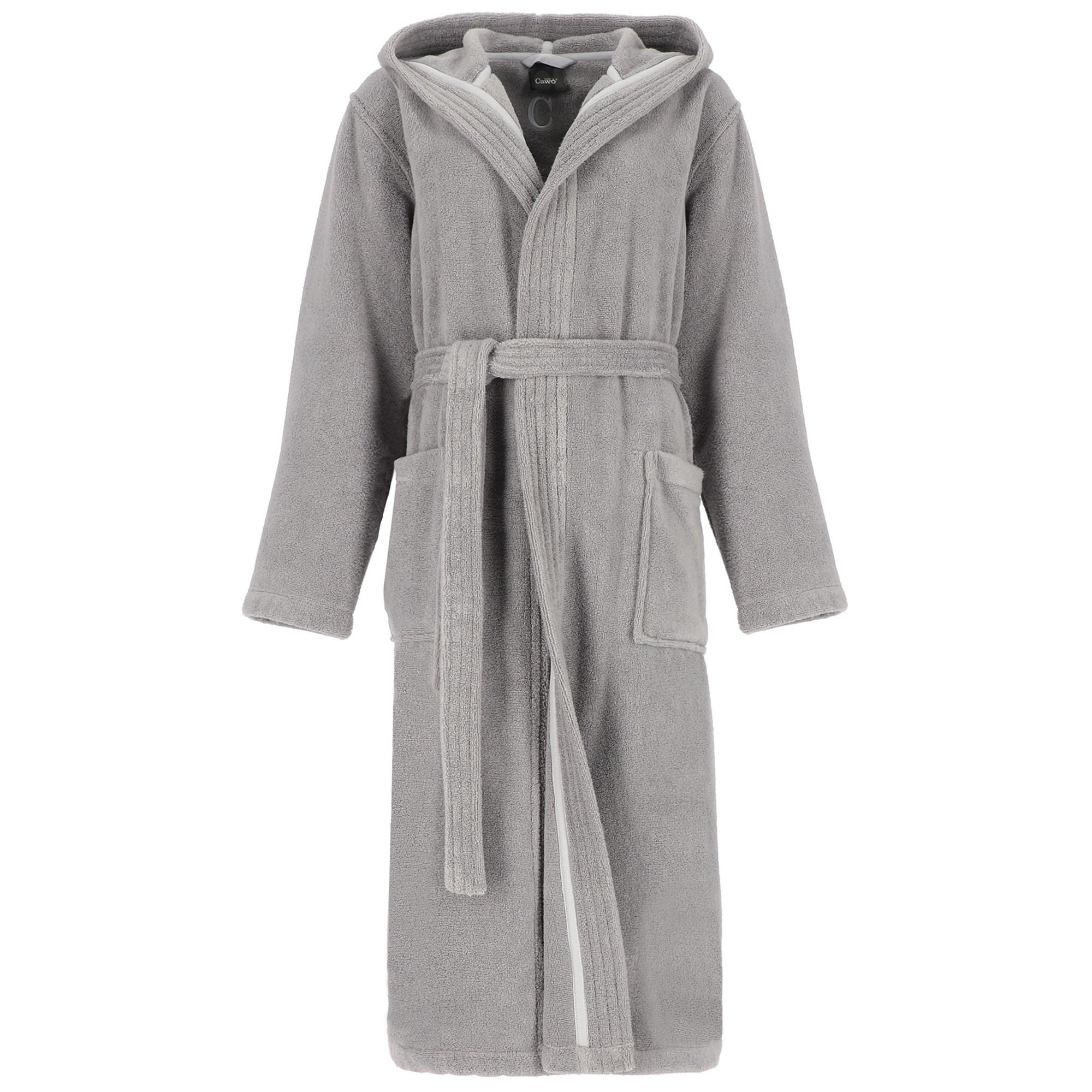 BADEMANTEL DAMEN KAPUZE THE LUXURY 852 METAL - 735 - Grau, Textil (Snull) - Cawö