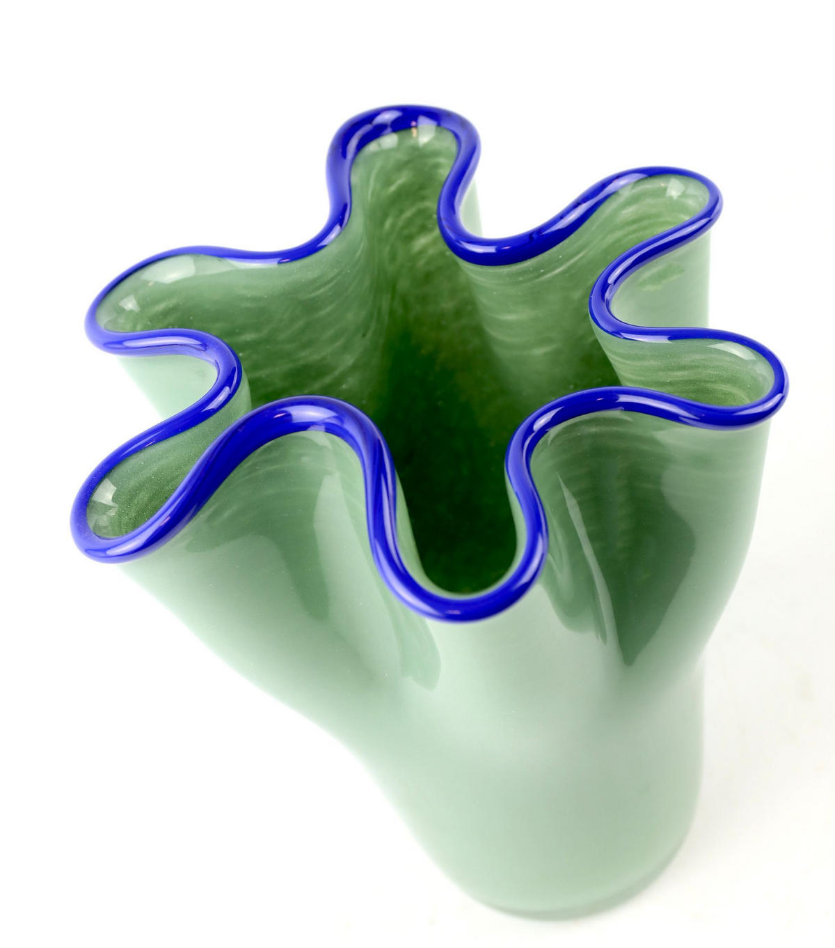 VASE Art nouveau grün - Schwarz, Glas (20cm) - FURNARO