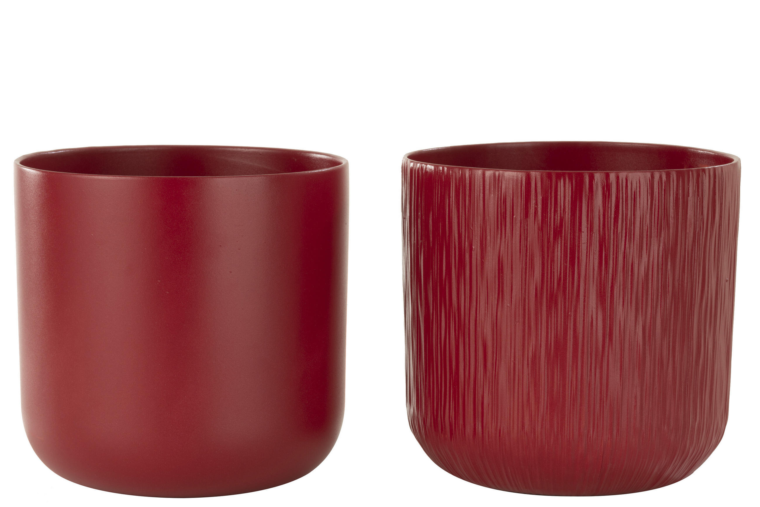 BLUMENTOPF GEN - Keramik - Rot - XXL - 2er Set - Ø 26,5 cm - Rot, Keramik (26.5/26cm) - J-Line