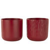 BLUMENTOPF GEN - Keramik - Rot - XXL - 2er Set - Ø 26,5 cm - Rot, Keramik (26.5/26cm) - J-Line