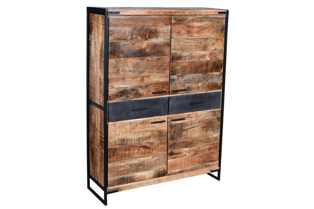 HIGHBOARD ARTA - Beige/Schwarz, Holz/Metall (120/160/40cm) - SAM