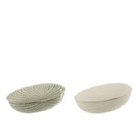 DOSE MUSCHEL (2ER SET) - Weiß, Keramik (7.5/5.5/14.4cm) - J-Line