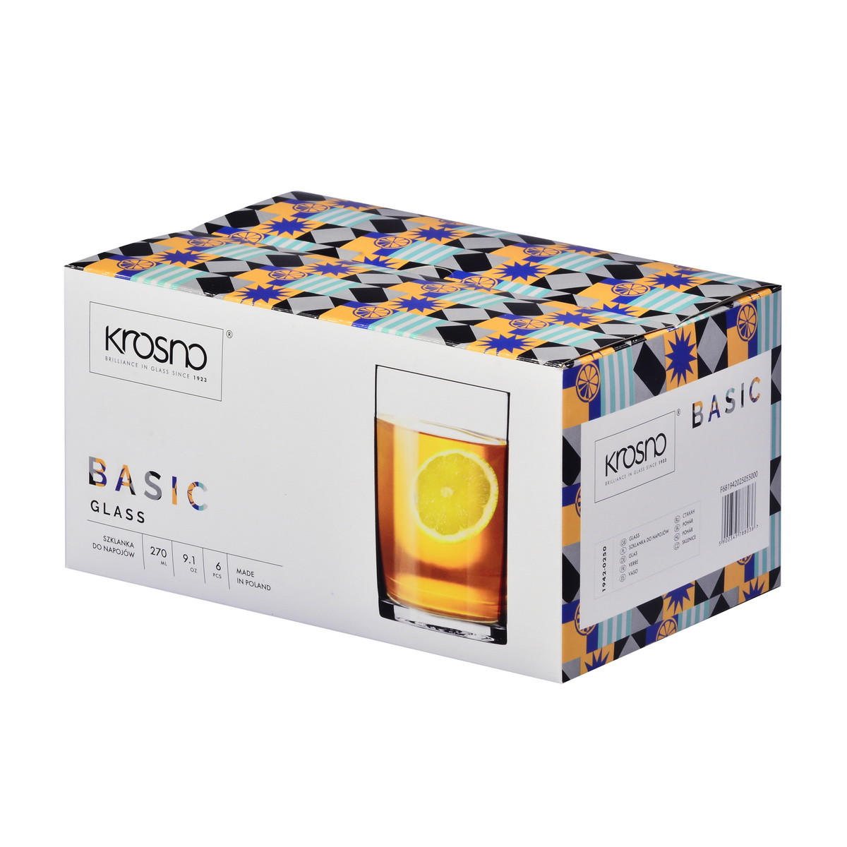 TEEGLÄSER TRINKGLÄSER Basic, 6er-Set, 270 ml - Transparent, Glas (0.27L) - Krosno Glass