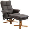 RELAXSESSEL, Massagesessel, Braun - Braun, Leder/Kunststoff (86/99/80cm) - HOMCOM