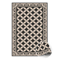 VINYL TEPPICH 150x225 cm Spanische Fliesen - Champagner/Schwarz, Kunststoff (150/225cm) - TULUP