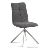 ESSZIMMERSTUHL drehbar (8er-Set) Dreddy 47x92x60 Edelstahl/Grau - Edelstahlfarben/Grau, Kunststoff (60/92/47cm) - 58aufmkessel