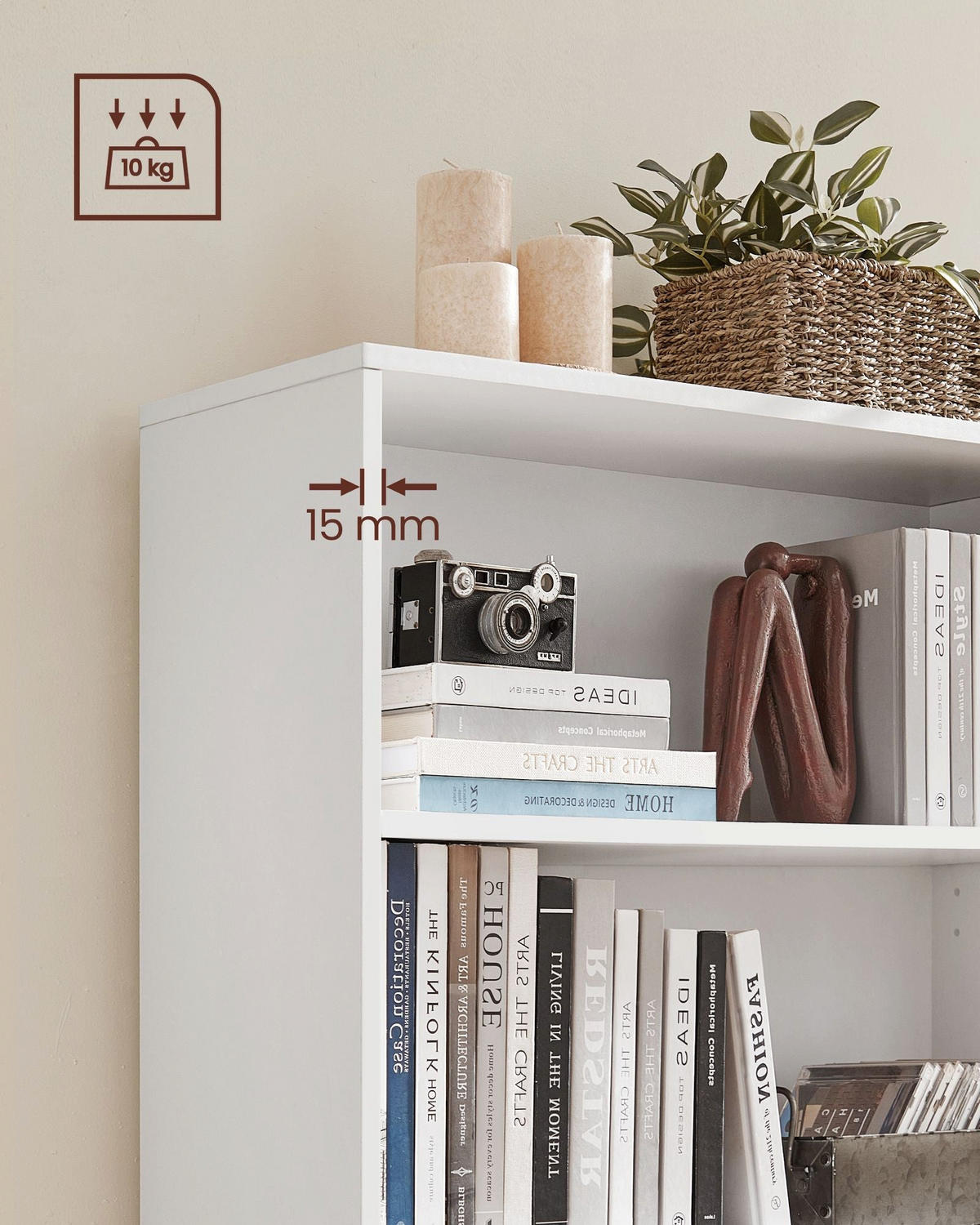 BÜCHERREGAL KINGSTOWN - Weiß, Holzwerkstoff (60/93/24cm) - Hansiro