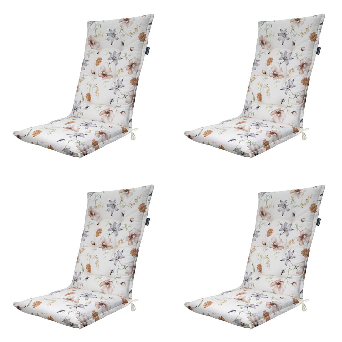 GARTENSTUHLKISSEN Florina 123/50 cm 4er-Set - Multicolor, Textil (50/7/123cm) - Madison