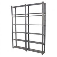 HOLZREGAL PINEPEAK 220x170x28cm 7 Fachboden 1,2cm dickes Kiefernholz Grau - Grau, Holz (170/220/28cm) - PROREGAL