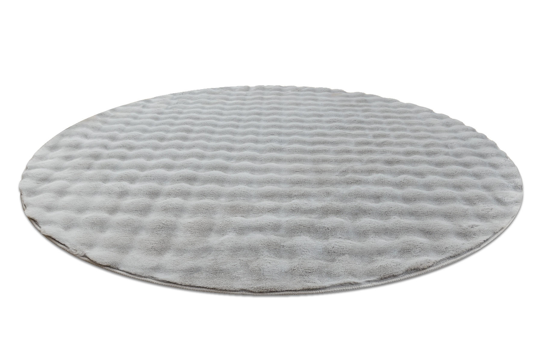 TEPPICH Bubble 160 cm - Silberfarben, Textil (160/160cm) - rugsX