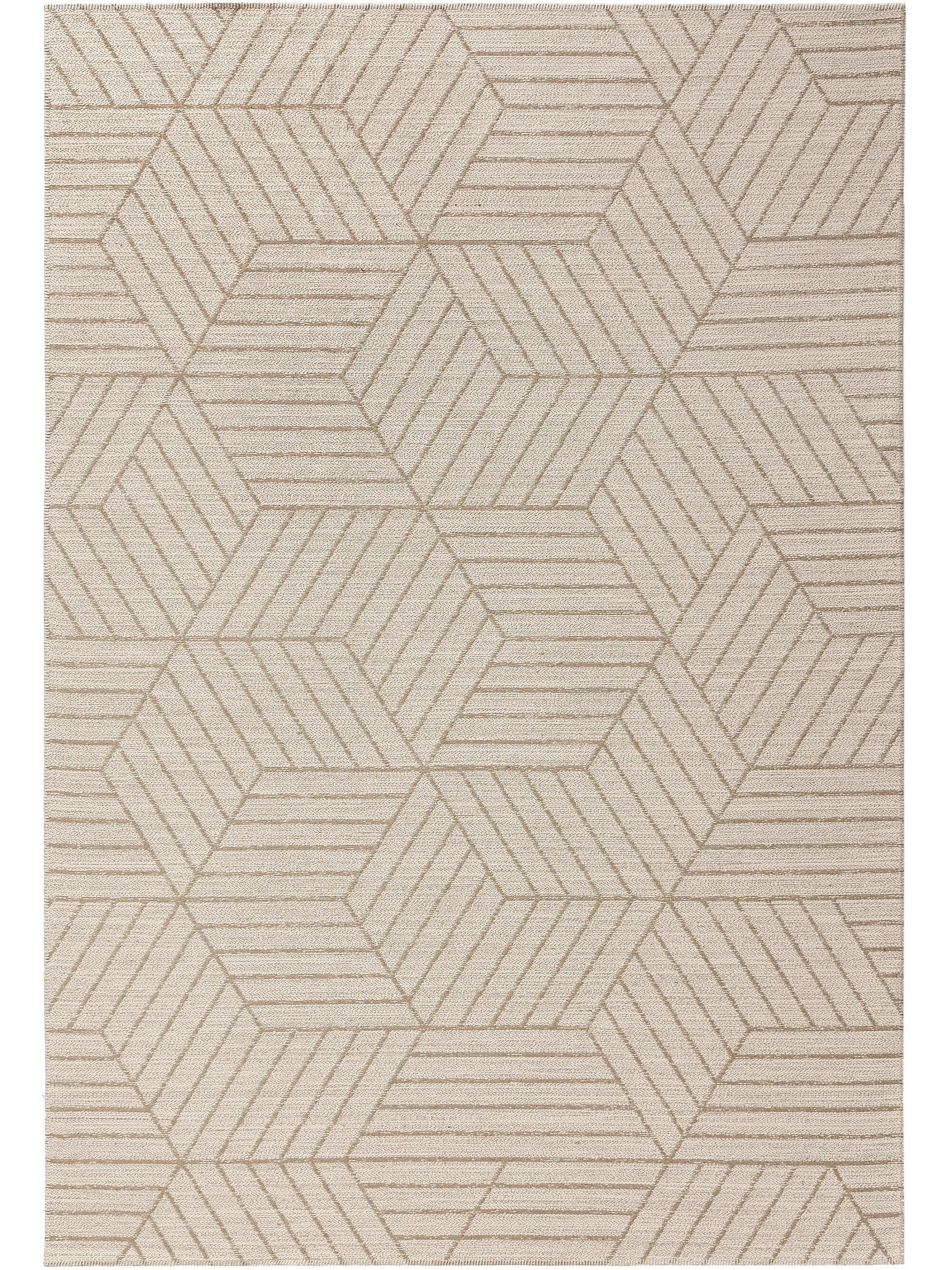 FLACHGEWEBETEPPICH Elena Cream/Beige 160x230 cm - Creme, Textil (160/230cm) - benuta Nest