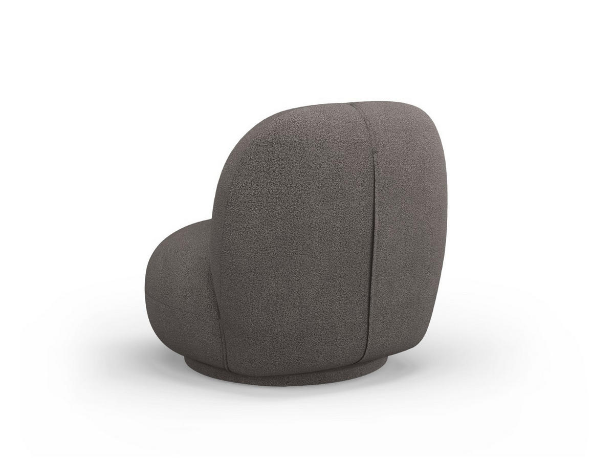 DREHSESSEL Chuck aus Boucle grau - Grau, Textil (77/80/78cm) - Micadoni