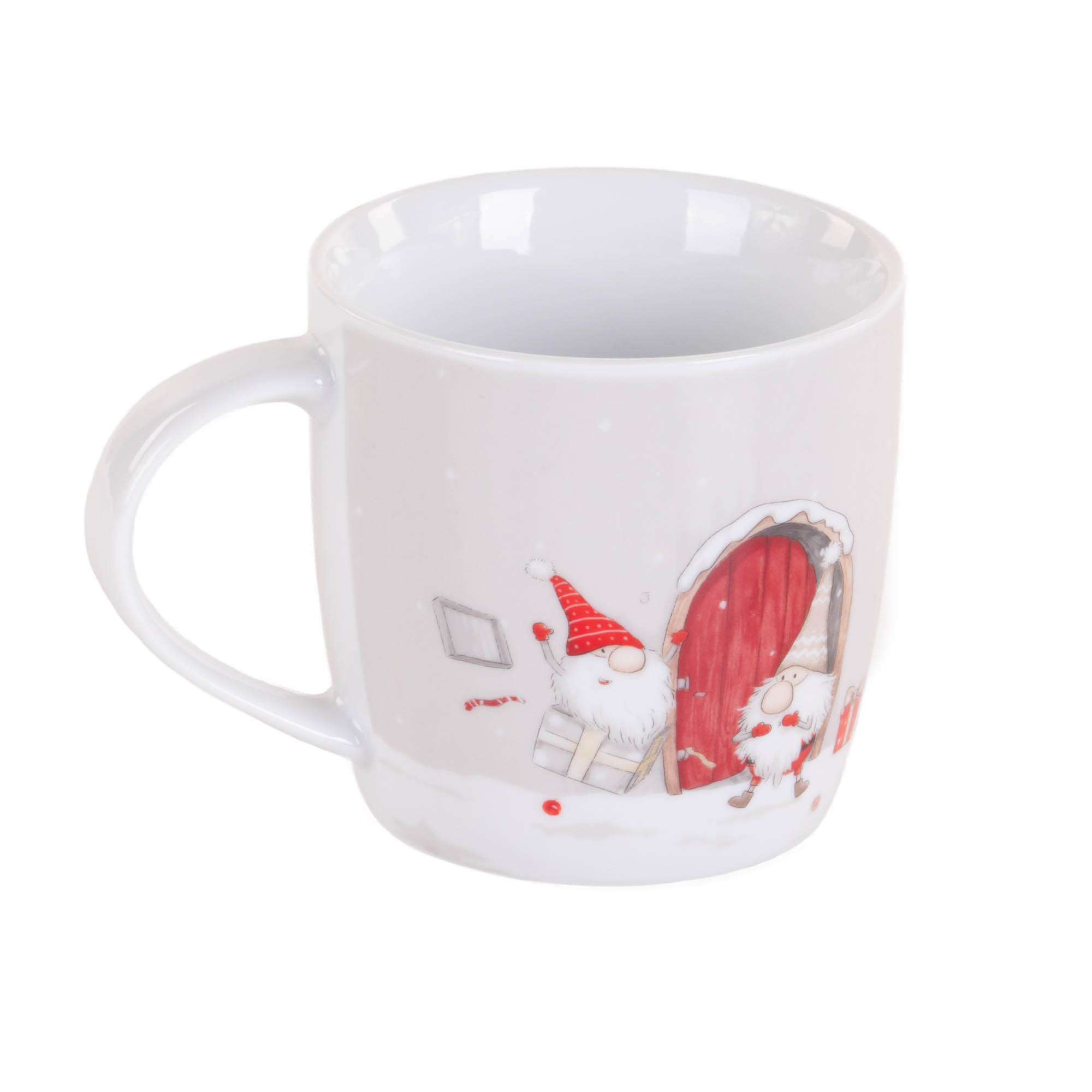BECHER mit Wichtelmännchen Fiete 330 ml 12,5/8,7/8,7 cm - Beige, Keramik (8.7/8.7/12.5cm) - Boltze Home
